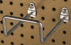 Triton - 2-3/4" ID, 1/4" Diam, 5" Long Double Closed End Loop Pegboard Hook - 5-5/8" Projection, 80° Bend, 2" Bend Length, Steel - Exact Tool & Supply