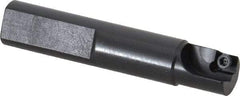 Cutting Tool Technologies - 1/2" Cut Diam, 0.23" Max Depth of Cut, 1/2" Shank Diam, 2.62" OAL, Indexable Square Shoulder Centercutting End Mill - SDEB 21.51 Inserts, Flatted Shank, 90° Lead Angle - Exact Tool & Supply