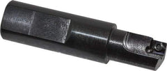Cutting Tool Technologies - 5/8" Cut Diam, 0.28" Max Depth of Cut, 3/4" Shank Diam, 3" OAL, Indexable Square Shoulder Centercutting End Mill - SDEB 2.522, SDEH 2.522 Inserts, Flatted Shank, 90° Lead Angle - Exact Tool & Supply