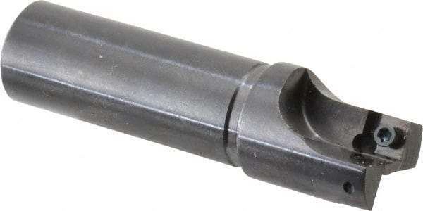 Cutting Tool Technologies - 7/8" Cut Diam, 0.28" Max Depth of Cut, 3/4" Shank Diam, 3" OAL, Indexable Square Shoulder Centercutting End Mill - SPEH 2.522 Inserts, Flatted Shank, 90° Lead Angle - Exact Tool & Supply