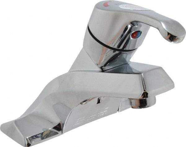 Moen - Lever Handle, Deck Plate Bathroom Faucet - One Handle, No Drain, Standard Spout - Exact Tool & Supply