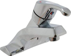 Moen - Lever Handle, Deck Plate Bathroom Faucet - One Handle, No Drain, Standard Spout - Exact Tool & Supply