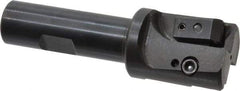 APT - 1-1/4" Cut Diam, 0.65" Max Depth of Cut, 3/4" Shank Diam, 3-7/8" OAL, Indexable Square Shoulder End Mill - TPC 32..., TPG 32., TPU 32. Inserts, Weldon Shank, 90° Lead Angle, Series Tri-Dex - Exact Tool & Supply