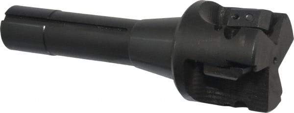 APT - 2" Cut Diam, 0.65" Max Depth of Cut, 5-7/8" OAL, Indexable Square Shoulder End Mill - TPC 32..., TPG 32., TPU 32. Inserts, R8 90° Lead Angle, Series Tri-Dex - Exact Tool & Supply