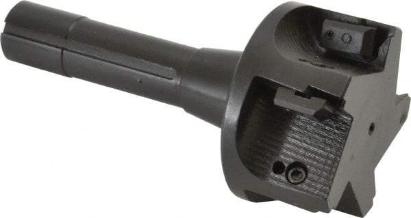 APT - 3" Cut Diam, 0.65" Max Depth of Cut, 5-7/8" OAL, Indexable Square Shoulder End Mill - TPC 32..., TPG 32., TPU 32. Inserts, R8 90° Lead Angle, Series Tri-Dex - Exact Tool & Supply