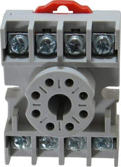 Eaton Cutler-Hammer - 8 Pins, 250 VAC/VDC, 10 and 15 Amp, Octal Relay Socket - DIN Rail Mount, Panel Mount, Screw Clamp Terminal - Exact Tool & Supply