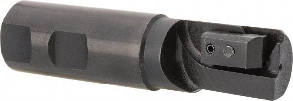 APT - 1" Cut Diam, 0.65" Max Depth of Cut, 1" Shank Diam, 3-7/8" OAL, Indexable Square Shoulder End Mill - TPC 32..., TPG 32., TPU 32. Inserts, Weldon Shank, 90° Lead Angle, Series Tri-Dex - Exact Tool & Supply