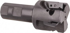 APT - 1-3/4" Cut Diam, 0.65" Max Depth of Cut, 1" Shank Diam, 3-7/8" OAL, Indexable Square Shoulder End Mill - TPC 32..., TPG 32., TPU 32. Inserts, Weldon Shank, 90° Lead Angle, Series Tri-Dex - Exact Tool & Supply
