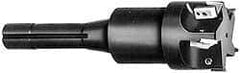 APT - 3/4" Cut Diam, 0.65" Max Depth of Cut, 3/4" Shank Diam, 6-1/4" OAL, Indexable Square Shoulder End Mill - TPC 32..., TPG 32., TPU 32. Inserts, Weldon Shank, 90° Lead Angle, Series Tri-Dex - Exact Tool & Supply