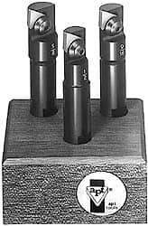 APT - 12 to 18mm Cutting Diam, Straight Shank, Indexable Tridex End Mill Set - 3, 5 Inserts, EMM Carbide Toolholder, Series Miniature - Exact Tool & Supply