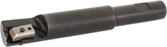 APT - 1" Cut Diam, 0.65" Max Depth of Cut, 3/4" Shank Diam, 6-1/4" OAL, Indexable Square Shoulder End Mill - TPC 32..., TPG 32., TPU 32. Inserts, Weldon Shank, 90° Lead Angle, Series Tri-Dex - Exact Tool & Supply