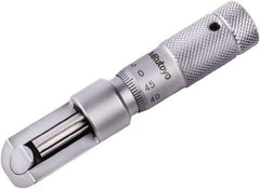 Mitutoyo - 0.01mm Graduation, Mechanical Can Seam Micrometer - Flat Spindle - Exact Tool & Supply