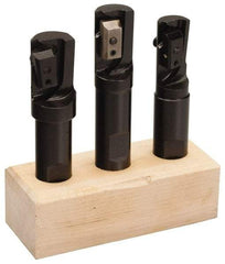 APT - 1-1/4 to 2" Cutting Diam, 1" Shank Diam, Indexable Tridex End Mill Set - EM Carbide Toolholder, Series Tri-Dex - Exact Tool & Supply