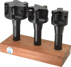 APT - 2 to 3" Cutting Diam, R8 Shank, Indexable Tridex End Mill Set - EM Carbide Toolholder, Series Tri-Dex - Exact Tool & Supply