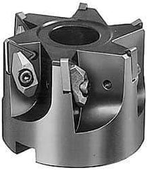 APT - 8 Inserts, 6" Cut Diam, 2" Arbor Diam, 2-3/4" Max Depth of Cut, Indexable Square-Shoulder Face Mill - 0/90° Lead Angle, 2-3/4" High, TNMG 43. Insert Compatibility, Series DM - Exact Tool & Supply