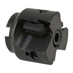 APT - 3 Inserts, 2" Cut Diam, 3/4" Arbor Diam, 1-3/4" Max Depth of Cut, Indexable Square-Shoulder Face Mill - 0/90° Lead Angle, 1-3/4" High, TPC 32..., TPG 32., TPU 32. Insert Compatibility, Series EMS - Exact Tool & Supply