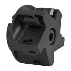 APT - 5 Inserts, 3" Cut Diam, 1" Arbor Diam, 2" Max Depth of Cut, Indexable Square-Shoulder Face Mill - 0/90° Lead Angle, 2" High, TPC 32..., TPG 32., TPU 32. Insert Compatibility, Series EMS - Exact Tool & Supply