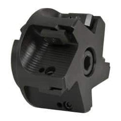 APT - 5 Inserts, 3" Cut Diam, 1" Arbor Diam, 2" Max Depth of Cut, Indexable Square-Shoulder Face Mill - 0/90° Lead Angle, 2" High, TPC 32..., TPG 32., TPU 32. Insert Compatibility, Series EMS - Exact Tool & Supply