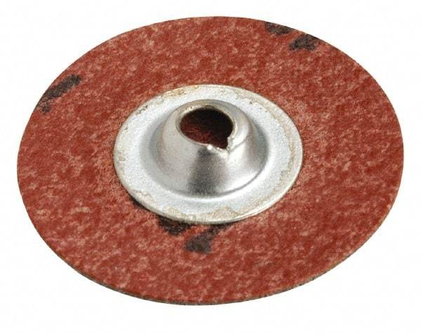 Superior Abrasives - 3" Disc Diam, 120 Grit, Aluminum Oxide Quick Change Disc - Type S Attaching System, Coated, Fine Grade - Exact Tool & Supply