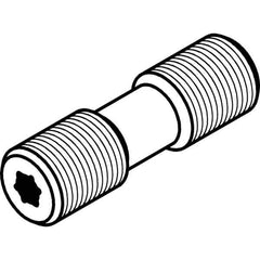 Kennametal - Hex Socket for Indexables - M8x1 Thread, For Use with Cartridges & Clamps - Exact Tool & Supply