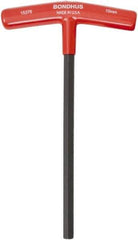 Bondhus - 10mm Hex, T-Handle Cushion Grip, Hex Key - 9" OAL, Protanium High Torque Steel, Metric System of Measurement - Exact Tool & Supply