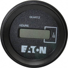 Durant - Supertwist LCD Display Hour Meter - 58.4mm High, 48DC-150DC Voltage, Solid State Hourmeter Round - Exact Tool & Supply