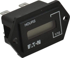 Durant - Supertwist LCD Display Hour Meter - 31.1mm High, 100AC-230AC Voltage, Solid State Hourmeter Rectangular - Exact Tool & Supply