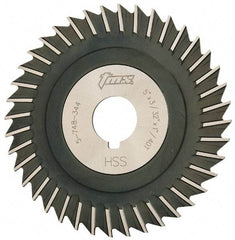 Value Collection - 5" Blade Diam x 3/32" Blade Thickness, 1" Hole, 40 Teeth, High Speed Steel Side Chip Saw - Straight Tooth, Arbor Connection, Uncoated - Exact Tool & Supply