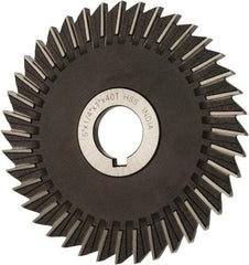 Value Collection - 5" Blade Diam x 1/4" Blade Thickness, 1" Hole, 40 Teeth, High Speed Steel Side Chip Saw - Straight Tooth, Arbor Connection, Uncoated - Exact Tool & Supply