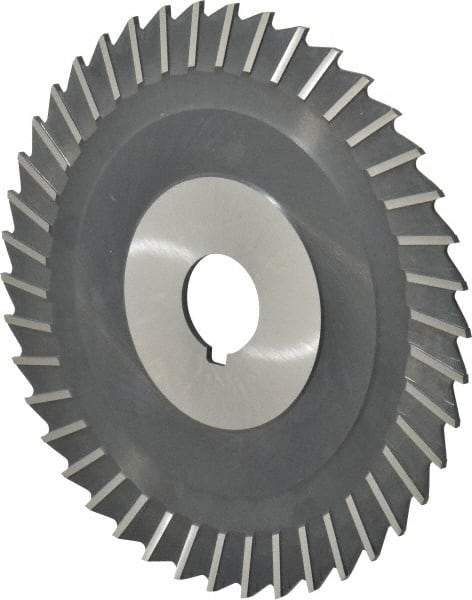 Value Collection - 6" Blade Diam x 3/32" Blade Thickness, 1" Hole, 42 Teeth, High Speed Steel Side Chip Saw - Straight Tooth, Arbor Connection, Uncoated - Exact Tool & Supply