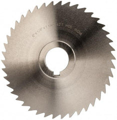 Value Collection - 6" Blade Diam x 1/8" Blade Thickness, 1-1/4" Hole, 42 Teeth, High Speed Steel Side Chip Saw - Straight Tooth, Arbor Connection, Uncoated - Exact Tool & Supply