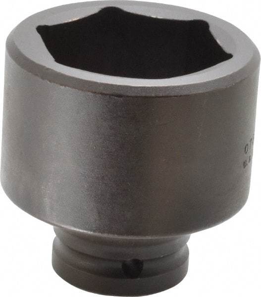 Proto - 3/4" Drive 2-1/8" Standard Impact Socket - 6 Points, 3-3/32" OAL - Exact Tool & Supply
