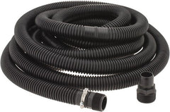Little Giant Pumps - Sump Pump Hose; Hose Size: 1-1/4 ; Length (Feet): 24 ; Material: Corrugated Polyethylene ; Accessories: 1 1/2" PVC Male Adaptor and 1 Galvanized Steel Clamp - Exact Tool & Supply