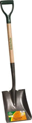 UnionTools - 11-1/2" High x 8-5/8" Wide Square Steel Shovel - 28" Long Wood D-Grip Handle, Front Turned - Exact Tool & Supply