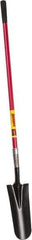 Razor-Back - 14" High x 6" Wide Tapered Steel Spade - 48" Long Fiberglass Straight Handle, Front Turned - Exact Tool & Supply