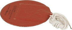 Made in USA - Round, Silicon Rubber, Standard Heat Blanket - 120 Volt, Plain Back, Use with Metal Containers - Exact Tool & Supply
