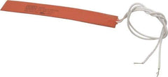 Value Collection - 6" Long x 1" Wide, Rectangular, Silicon Rubber, Standard Heat Blanket - 120 Volt, Adhesive Back, Use with Metal Containers - Exact Tool & Supply