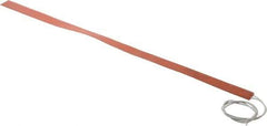Value Collection - 24" Long x 1" Wide, Rectangular, Silicon Rubber, Standard Heat Blanket - 120 Volt, Adhesive Back, Use with Metal Containers - Exact Tool & Supply