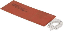 Value Collection - 5" Long x 2" Wide, Rectangular, Silicon Rubber, Standard Heat Blanket - 120 Volt, Adhesive Back, Use with Metal Containers - Exact Tool & Supply