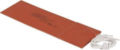 Value Collection - 6" Long x 2" Wide, Rectangular, Silicon Rubber, Standard Heat Blanket - 120 Volt, Adhesive Back, Use with Metal Containers - Exact Tool & Supply