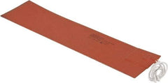 Value Collection - 12" Long x 3" Wide, Rectangular, Silicon Rubber, Standard Heat Blanket - 120 Volt, Plain Back, Use with Metal Containers - Exact Tool & Supply