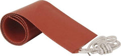 Value Collection - 18" Long x 3" Wide, Rectangular, Silicon Rubber, Standard Heat Blanket - 120 Volt, Plain Back, Use with Metal Containers - Exact Tool & Supply