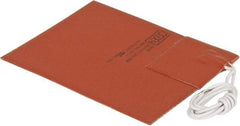 Value Collection - 5" Long x 4" Wide, Rectangular, Silicon Rubber, Standard Heat Blanket - 120 Volt, Adhesive Back, Use with Metal Containers - Exact Tool & Supply