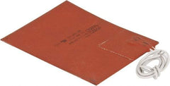 Value Collection - 5" Long x 4" Wide, Rectangular, Silicon Rubber, Standard Heat Blanket - 120 Volt, Plain Back, Use with Metal Containers - Exact Tool & Supply
