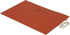 Value Collection - 9" Long x 6" Wide, Rectangular, Silicon Rubber, Standard Heat Blanket - 120 Volt, Plain Back, Use with Metal Containers - Exact Tool & Supply