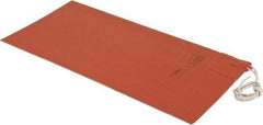 Value Collection - 12" Long x 6" Wide, Rectangular, Silicon Rubber, Standard Heat Blanket - 120 Volt, Adhesive Back, Use with Metal Containers - Exact Tool & Supply
