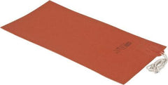 Value Collection - 12" Long x 6" Wide, Rectangular, Silicon Rubber, Standard Heat Blanket - 120 Volt, Plain Back, Use with Metal Containers - Exact Tool & Supply