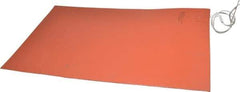 Value Collection - 18" Long x 12" Wide, Rectangular, Silicon Rubber, Standard Heat Blanket - 120 Volt, Adhesive Back, Use with Metal Containers - Exact Tool & Supply