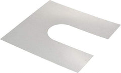 Made in USA - 20 Piece, 6 Inch Long x 6 Inch Wide x 0.005 Inch Thick, Slotted Shim Stock - Stainless Steel, 2 Inch Wide Slot - Exact Tool & Supply