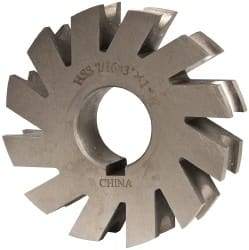 Value Collection - 7/32" Radius, 7/16" Circle Diam, 3" Cutter Diam, 7/16" Cutting Width, Arbor Connection, Concave Radius Cutter - High Speed Steel, Oxide Finish, Form Relieved, 10 Teeth - Exact Tool & Supply
